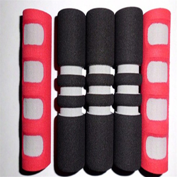 定双色泡棉手柄橡塑发泡管多圈螺纹泡棉把套防撞海绵保护门把手套