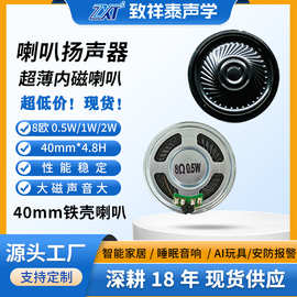 40MM铁壳麦拉喇叭8欧0.5W收音机内磁喇叭扬声器AI语音玩具小喇叭