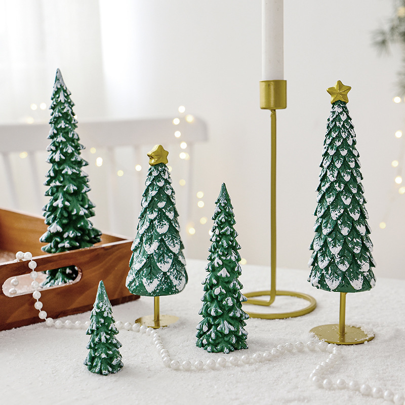 クリスマスツリーホーム小さなデスクトップ装飾品装飾樹脂ミニクリスマスツリーショッピングモールショップカウンターシェイプ装飾品|undefined