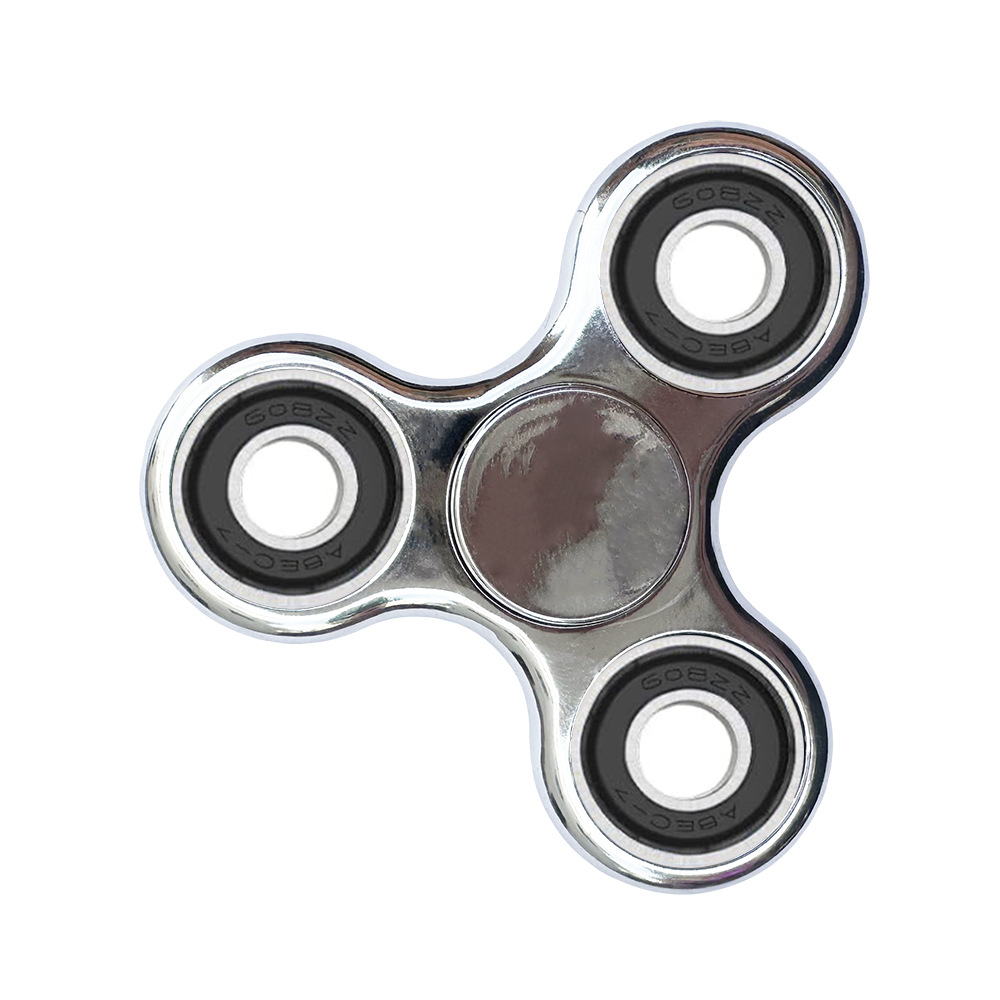 Giroscopio dedo metal tres hojas, galvanizado electroforesis, juguete exclusivo, producción fábrica directa.