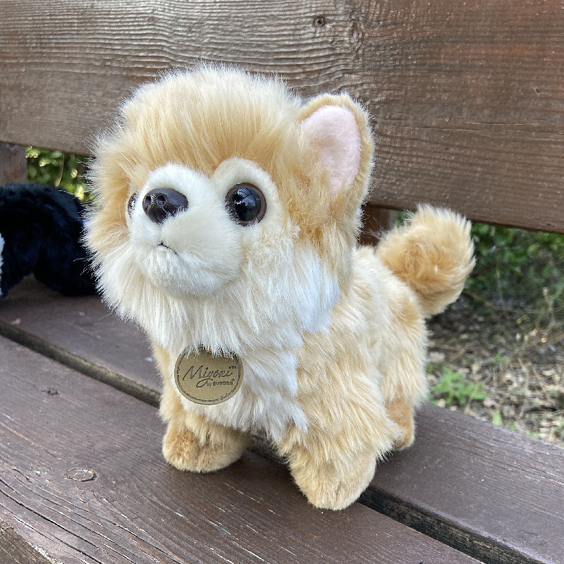 AURORA simulación mentira cachorro de peluche de juguete Pastor muñeca de Perro Amarillo muñeca de pino León adornos transfronterizos al por mayor