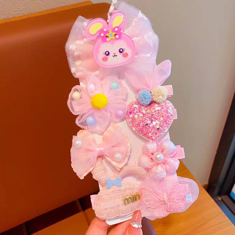 Nuevo clips de dibujos animados para niños coreanos lindos color de caramelo hecho a mano no daña el cabello frange clip para el cabello bebé clip para el cabello toque