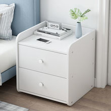 床頭櫃簡約現代收納小櫃子儲物櫃置物架帶鎖卧室小型床邊櫃經濟型