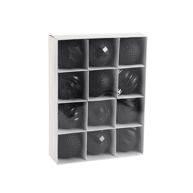 Bola de Navidad traje redondo barril caja cuadrada pintada 3cm4cm6cm decoración navideña bola colgante de Navidad bola decoración Navidad