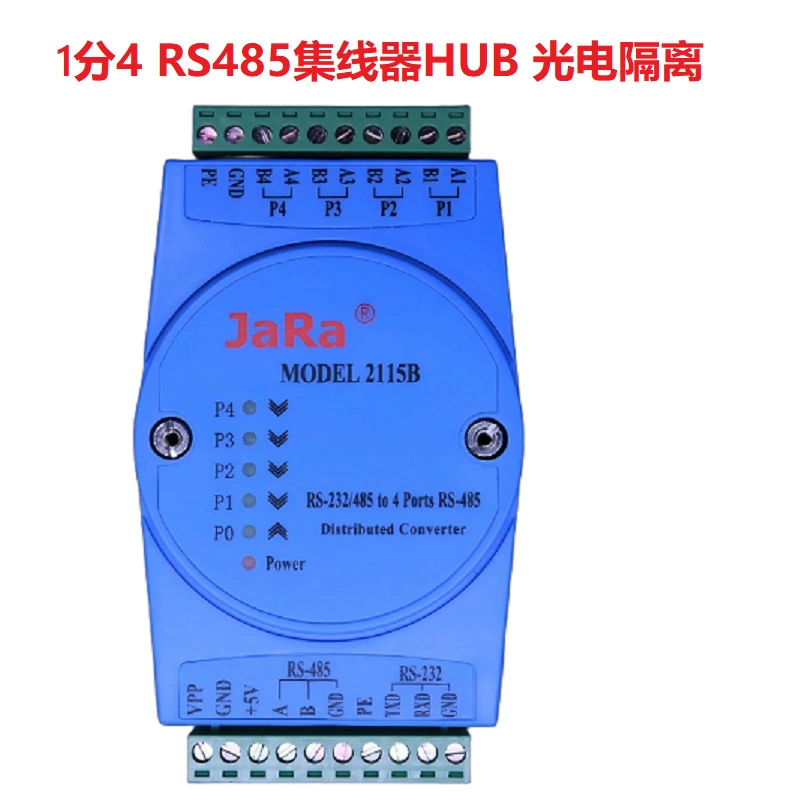 4-портовый концентратор RS485, разветвитель 1 на 4, 44-портовый концентратор RS485, разветвитель, оптический изоляционный повторитель 2115B
