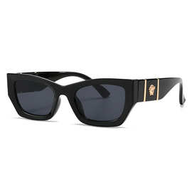 4454欧美新款时尚防晒小框女款太阳眼镜潮流高级感墨镜女遮阳镜