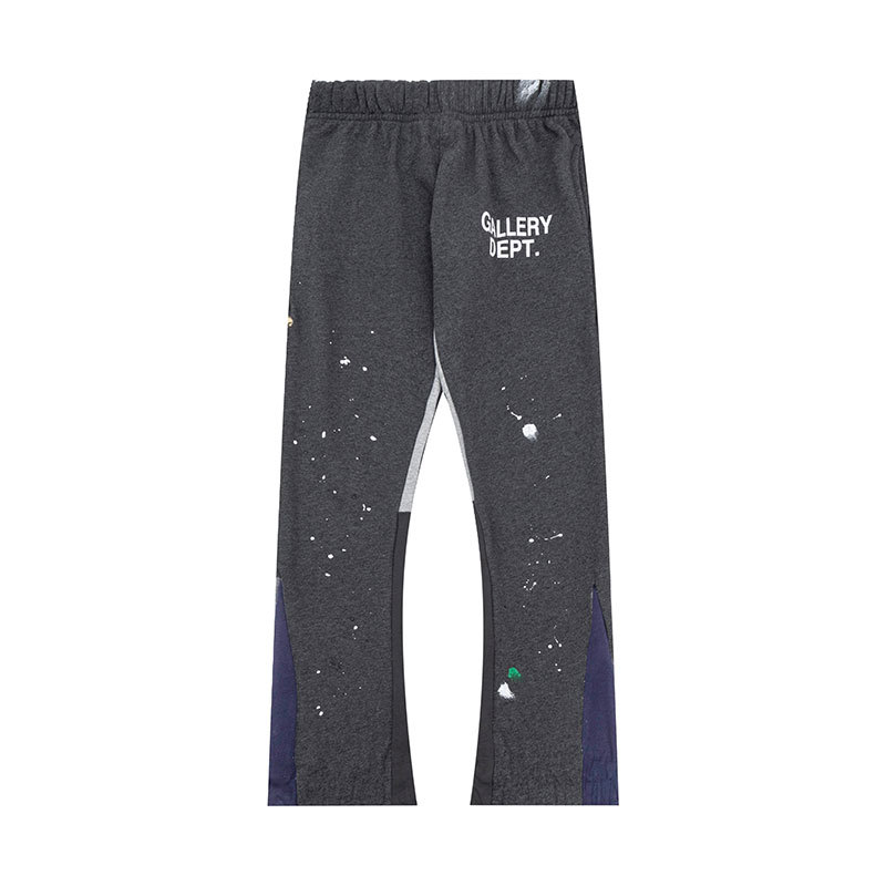 Orden exterior galería Departamento pintado a mano Splash-tinta costura cordón retro High Street casual sweatpants ligeramente estirar pantalones largos para hombres