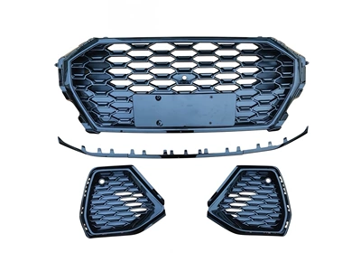 Zhongwang Audi Q3 Modified Grille, Rsq3 - 19-23rsq3-black-frame-grille-fog-light-frame-set
