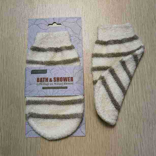 En stock Cáñamo guantes de baño Toalla de baño frotar mochila guantes de lavado de dedos cepillo de baño cubierta de barro frotar Toalla de la espalda