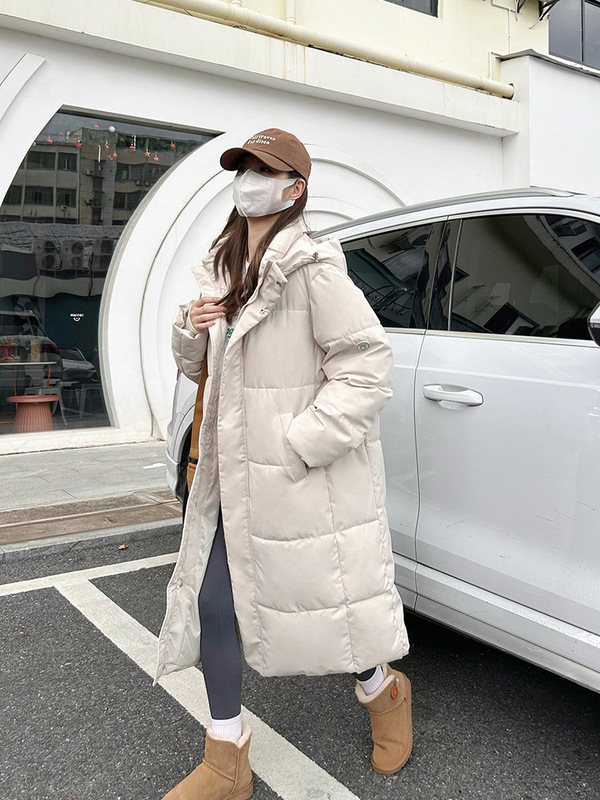 韩版羽绒棉服女冬季新款加厚中长款棉衣外套宽松大码过膝长款棉袄|undefined