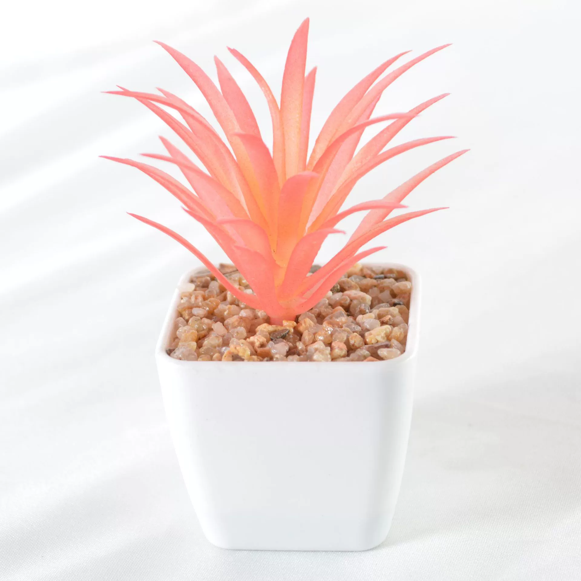 Simulation plastic small white pot simulation of succulent plants potted bonsai square pot