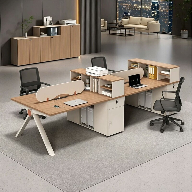 Office Table and Chair Combination Simple Staff Table Modern Staff Table Screen Card Hold Office Staff Station Four or Six Seat Office Table and Chair Combination Simple Staff Table Modern Staff Table Screen Card Hold Office Staff Station Four or Six Seat