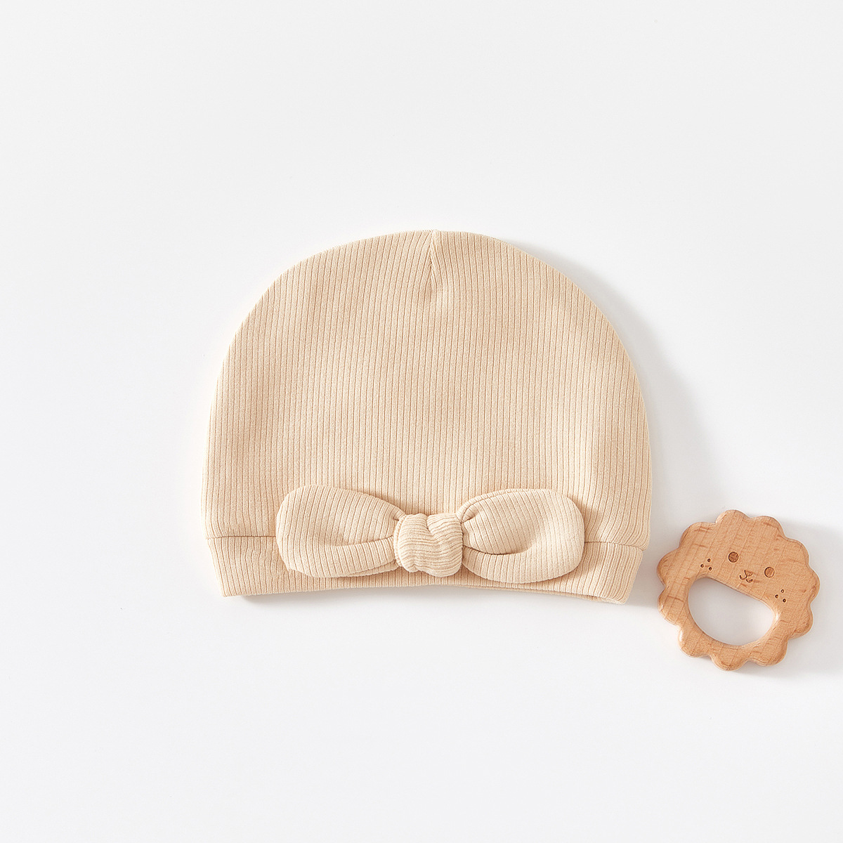 Bebé recién nacido otoño invierno arco sombrero de neumático acumulador de calor gorra gorra gor