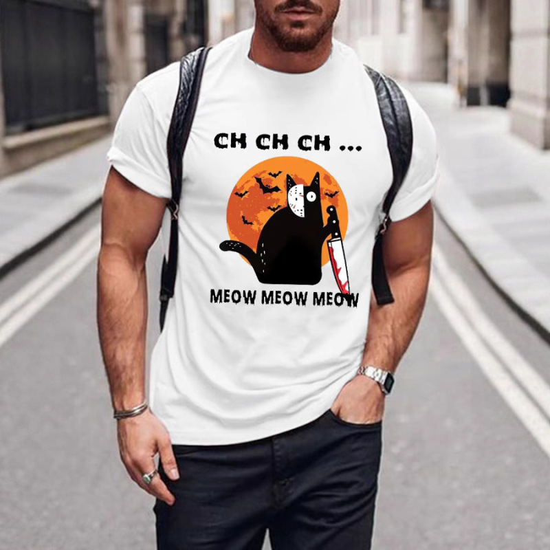European and American Spring and Autumn Temu Amazon Independent Site, Aliexpress Cross-Border Foreign Trade Men's T-Shirt Wholesale