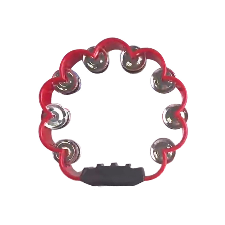 Kangxin mano sonajero Orff instrumento de percusión kindergarten material didáctico plástico KTV instrumento musical interactivo doble fila corona de ciruela