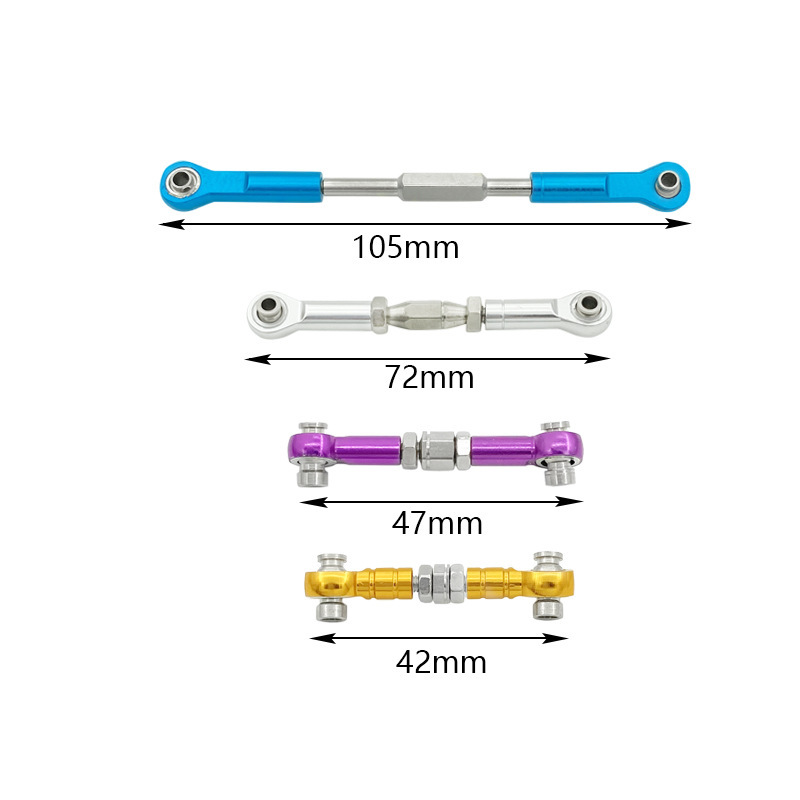 1:10 HSP94123 metal steering gear steering rod 94188 connecting rod model airplane trolley ball head buckle 1:10 HSP94123 metal steering gear steering rod 94188 connecting rod model airplane trolley ball head buckle