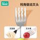 Rushan baby self-feeding complementary food spoon baby learning to eat training 316L children's tableware silver ingot spoon