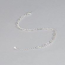 黑凤凰 韩国韩式925纯银双层叠戴豆豆手链创意森系简约闺蜜手饰品