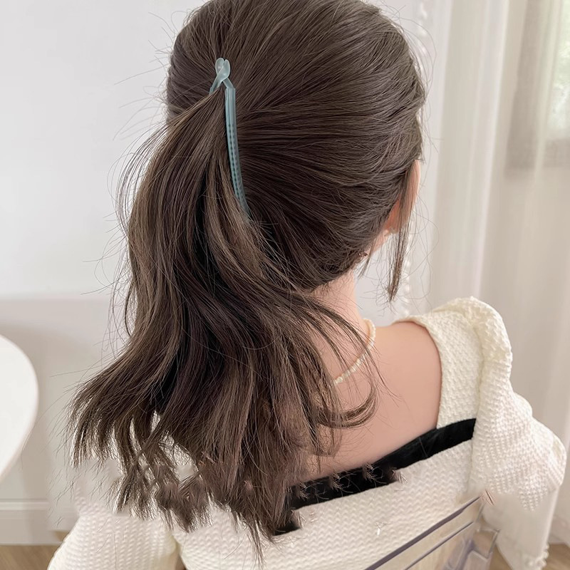 細くて曲がったヘアピン～おしゃれなお出かけに万能な縦クリップ、バナナクリップ、後頭部用ヘアピン、ポニーテール横クリップ、ヘアアクセサリー、ツイストクリップ|undefined