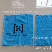厂家定制方巾全棉割绒涂料印花毛巾出口欧美字母图案印刷吸水柔软