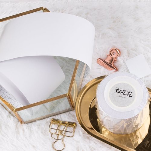 手帐胶带打底胶带和纸白花花手帐工具手账素材diy装饰黑白底贴纸