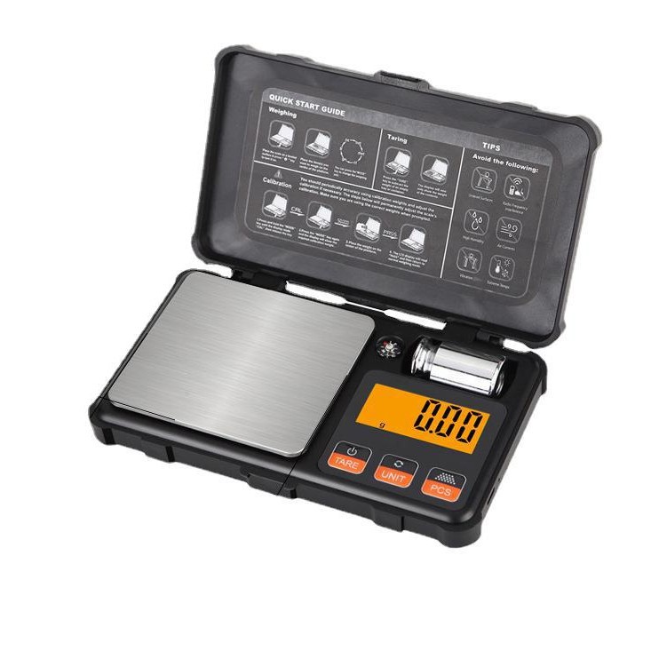 迷你口袋珠宝秤0.01g烘焙药材称重电子秤充电工具盒便携克称