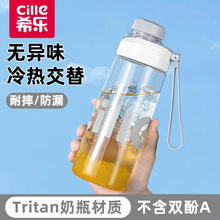 希乐水杯男女儿童学生上学专用tritan杯子夏日便携塑料杯运动水壶