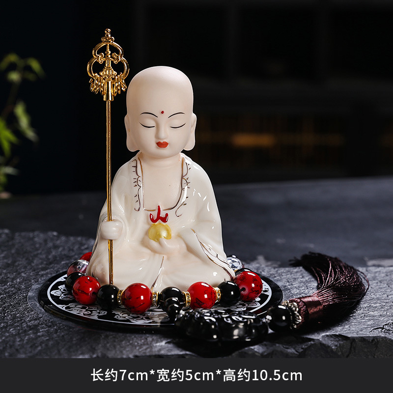 Maitreya Buddha Sitting in Meditation, Maitreya Buddha Ceramic Statue, Large Belly Buddha for Peace and Safety, Wholesale Manufacturer, Car Decoration