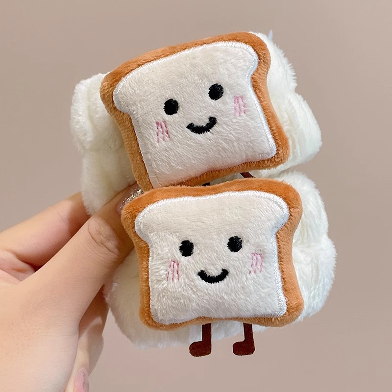 Bonito oso de peluche de cabeza de lavado de cara de cabello de tres piezas conjunto de cabello de lana de coral absorción de agua correa de cabello de muñeca artefacto antihumedad