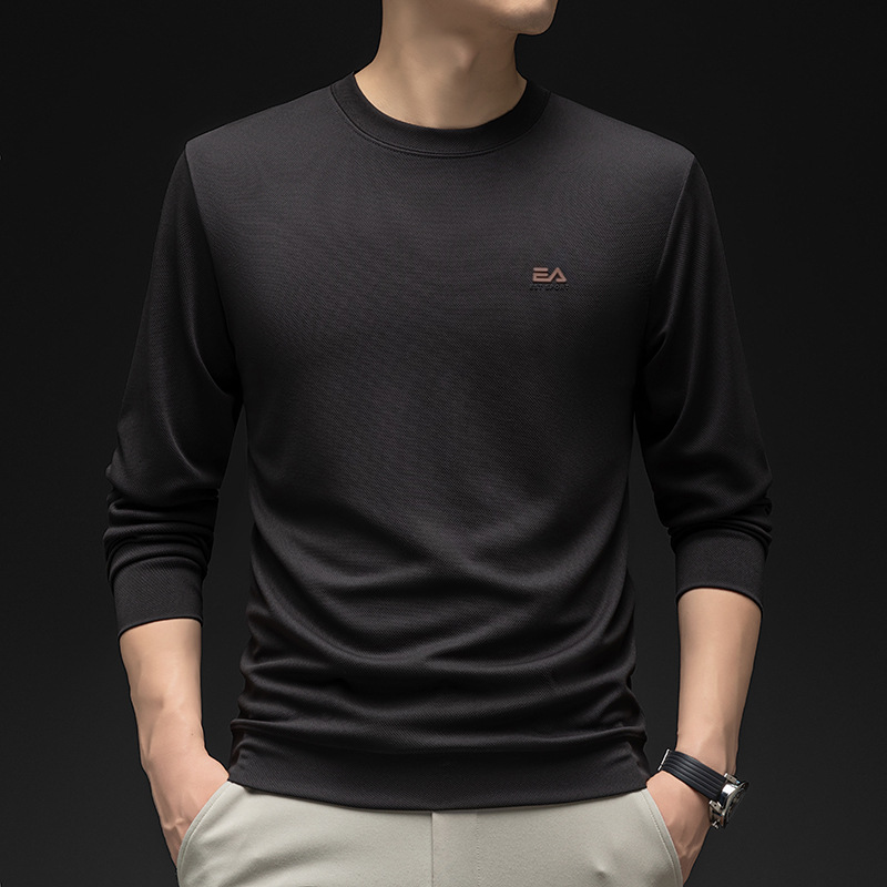 秋冬男士加厚加棉圆领卫衣长袖休闲时尚青年高档时尚T恤亲肤舒适