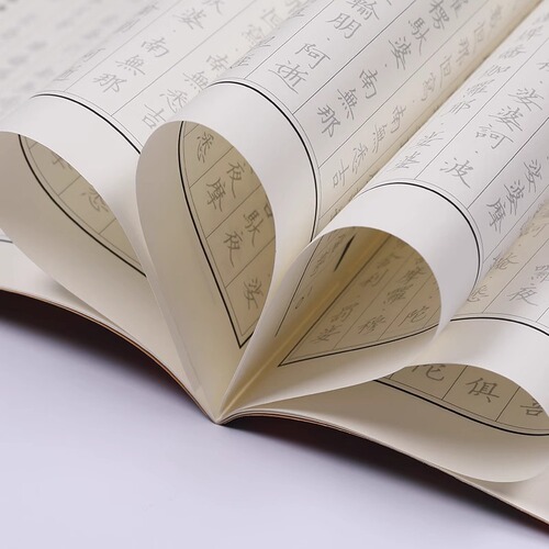 Calligraphy Copybook for Manuscripts: Diamond Sutra, Heart Sutra - Traditional Character Edition with Red Outline【Diamond Sutra】