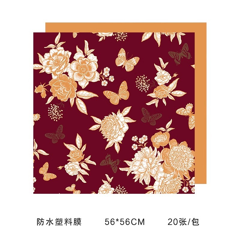 Jiaqing abrió papel de embalaje de cestas de flores impermeables de oro de oro flor florista de flores de cebada ramo de materiales de estante al por mayor