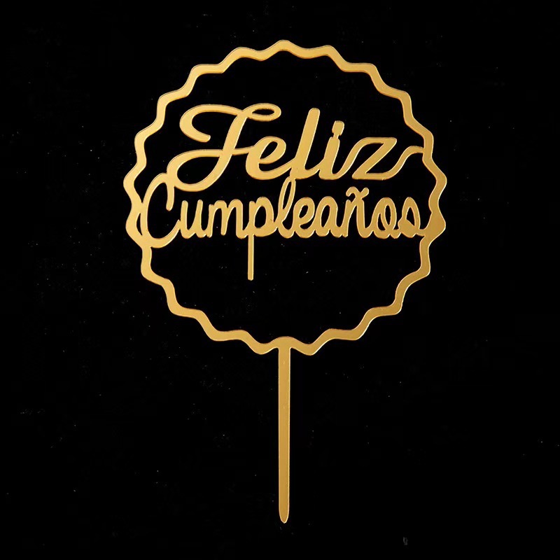Transnacional 10 tarjetas acrílicas de fiesta de cumpleaños decoración de tarta de bandera de inserción de adornos de fiesta celebridad en línea image 36