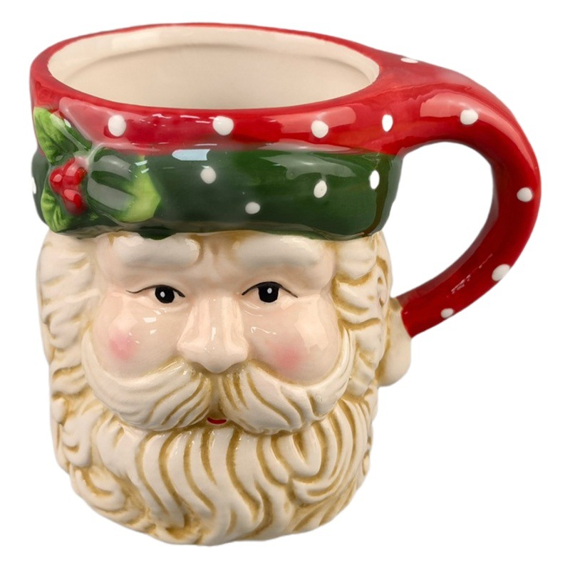 Tazas de dibujos animados creativas cuidadosamente seleccionadas para estudiantes femeninas, tazas de agua navideñas de cerámica estilo coreano, tazas de leche al por mayor