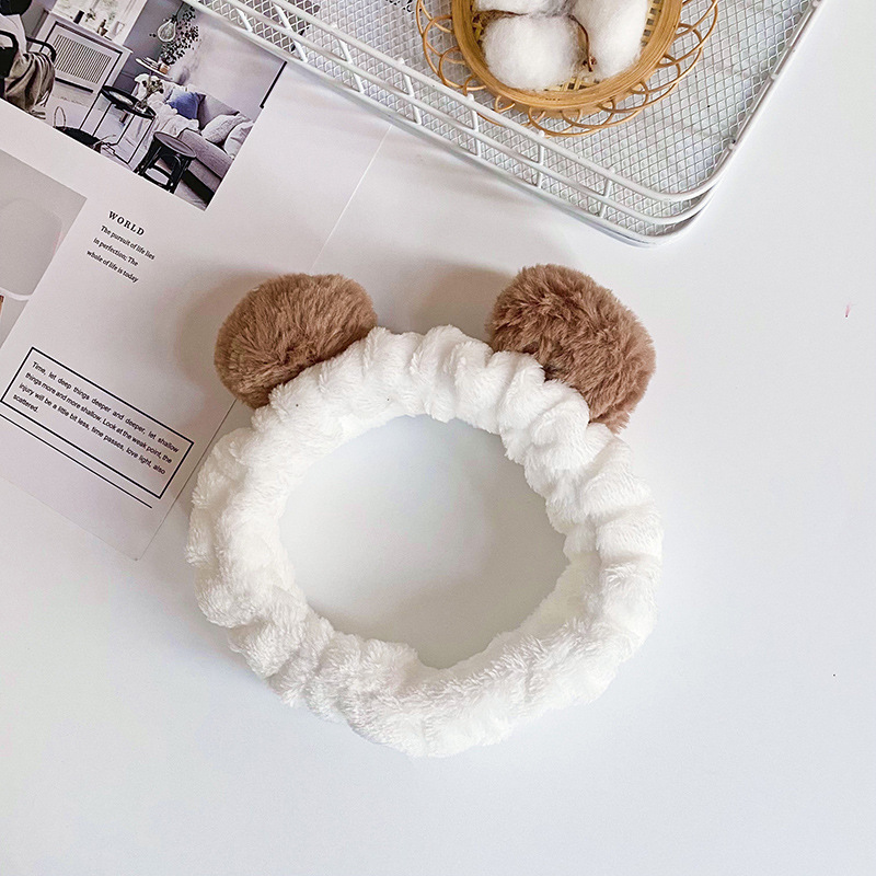 Japonés y coreano Super Linda Bola de Pelo banda de pelo de ala ancha lavado de cara femenina SPA antideslizante banda de pelo Internet celebridad pañuelo accesorios para el cabello fábrica al por mayor