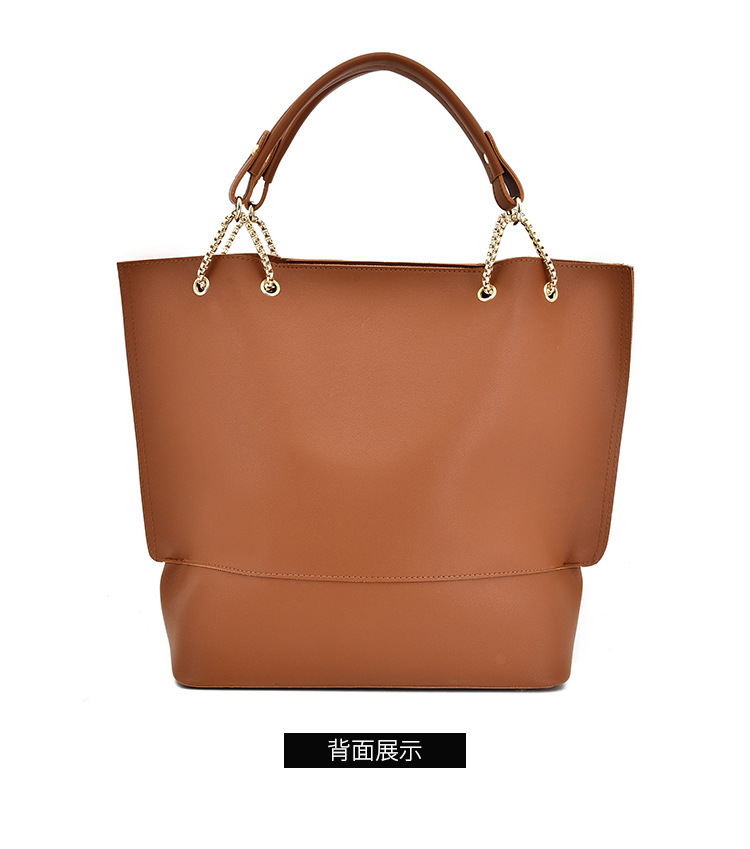 New 2024 foreign trade mother-daughter bag three-piece set, European and American fashion single-shoulder crossbody bag, versatile rivet hand-held large bag undefined