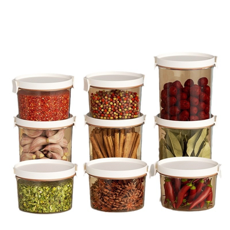 Tanque sellado Tanque de almacenamiento de conservación de alimentos de cocina transparente de grado alimenticio Aperitivos secos domésticos Caja de almacenamiento y almacenamiento de granos integrales