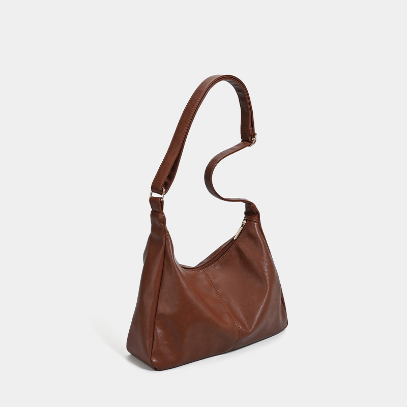 New Maillard Crossbody Handbag Shoulder Bag Soft Texture Large Capacity Tote Bag Retro Versatile Women's Bag - Thumbnail 8
