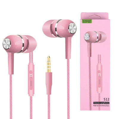 Wired earphones (VPB) S12, deep bass, inline control with microphone