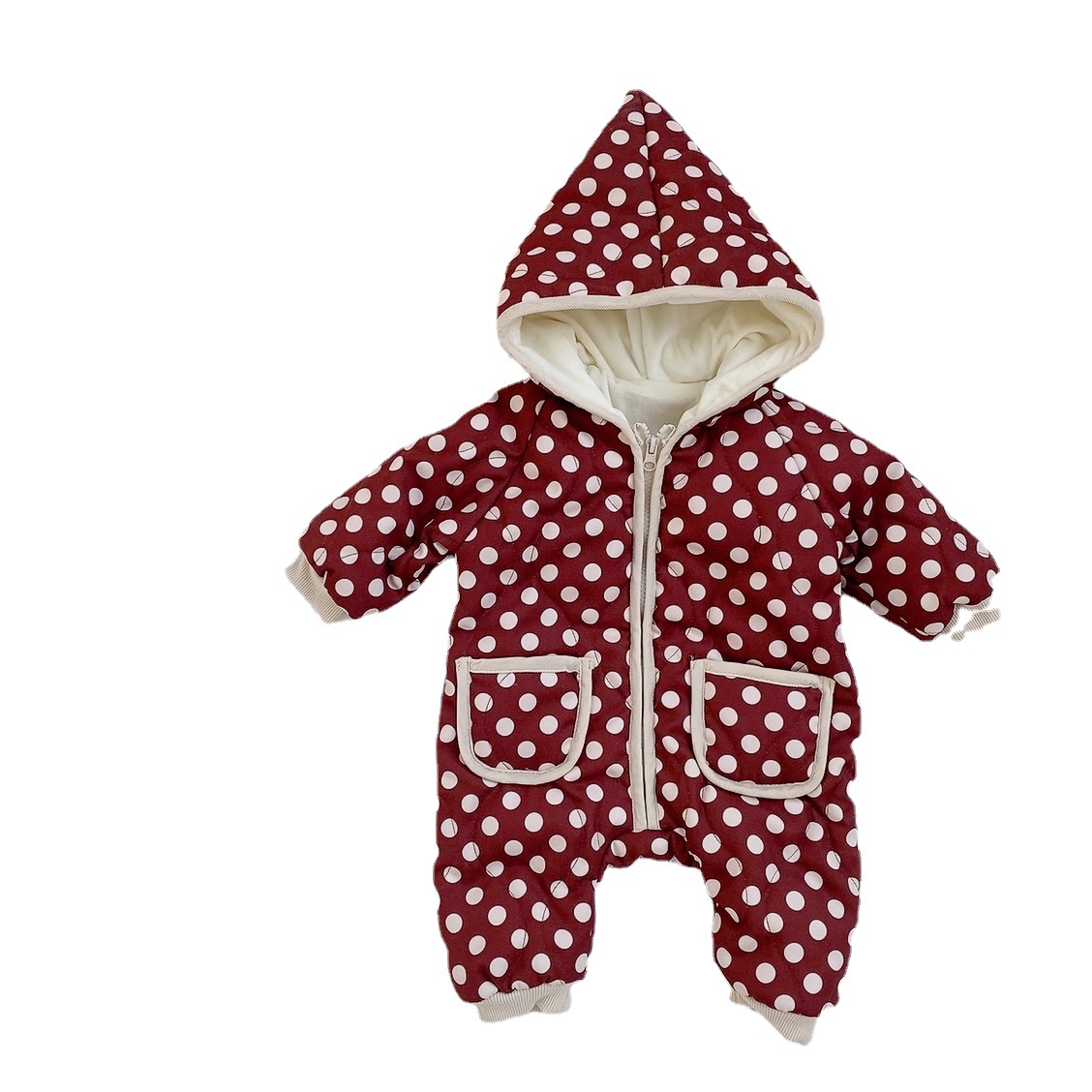 Ropa de algodón de invierno para bebés Ropa de estilo coreano para niños mono de bebé mameluco de algodón cubierto para hombres y mujeres ropa de algodón de invierno con forro polar para bebés