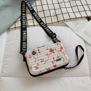 2025 New Portable Mini Hard Shell Small Suitcase Shoulder Crossbody Bag Small Square Bag Internet Celebrity Box Women's Bag Wholesale