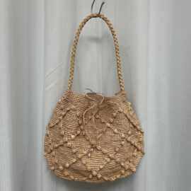 高品质拉菲草精致钩花草编包立体玫瑰花斜挎包复古夏季手工单肩包