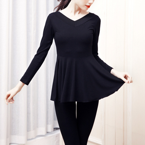 Dance wear women's long-sleeved ballet tops adult modern body classical dance teacher adult slimming practice clothing