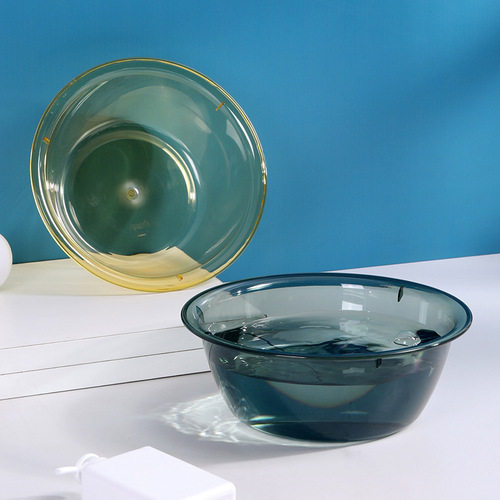 Meiya Fashionable Transparent Basin Household Student Staff Dormitory Dormitory Living Supplies Washbasin Department Store Wholesale