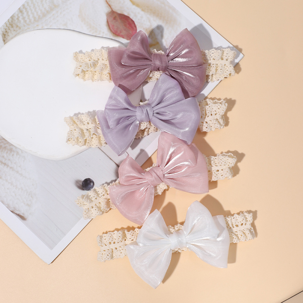 2024 New Style Hair Band Korean Style Cute Fashion Multi-color All-match Elegant Baby Girl Children's Bow Headwear Hair Ring_voghion.com