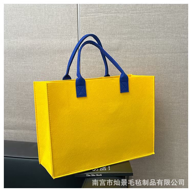 フェルト製ハンドバッグ、企業ロゴのカスタム印刷、企業ギフト包装袋、記念品、大容量ショッピングバッグ、女性用バッグ|undefined