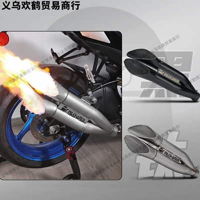 Stainless Steel Twin Exhaust Tail Motorcycle exhaust pipe