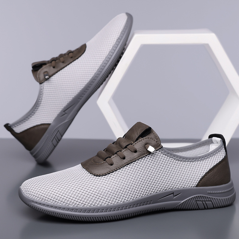 Chaussures d'été 2026 pour hommes, polyvalentes, à semelle souple en maille, respirantes et ajourées. Vente en gros de chaussures de sport._voghion.com