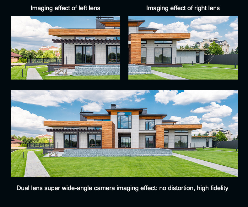 户外太阳能双目摄像机4K高清WIFI 4G夜视全彩 360度