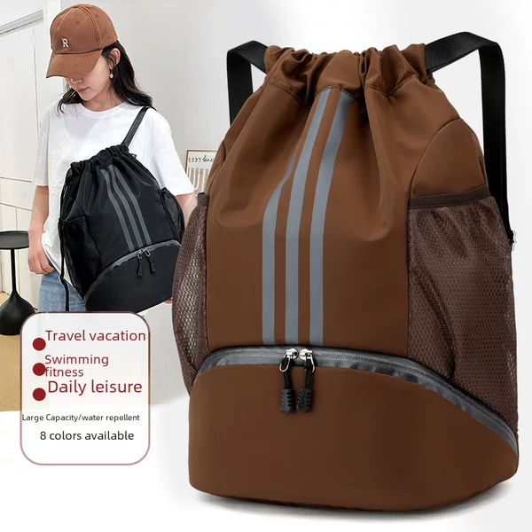 Manufacturer Wholesale New Drawstring Pocket Backpack Men's and Women's Basketball Bag Lightweight Outdoor Sports Fitness Crossbody Bag